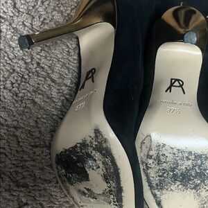 Paul Andrew Black Suede Over-The-Knee Stiletto Boots